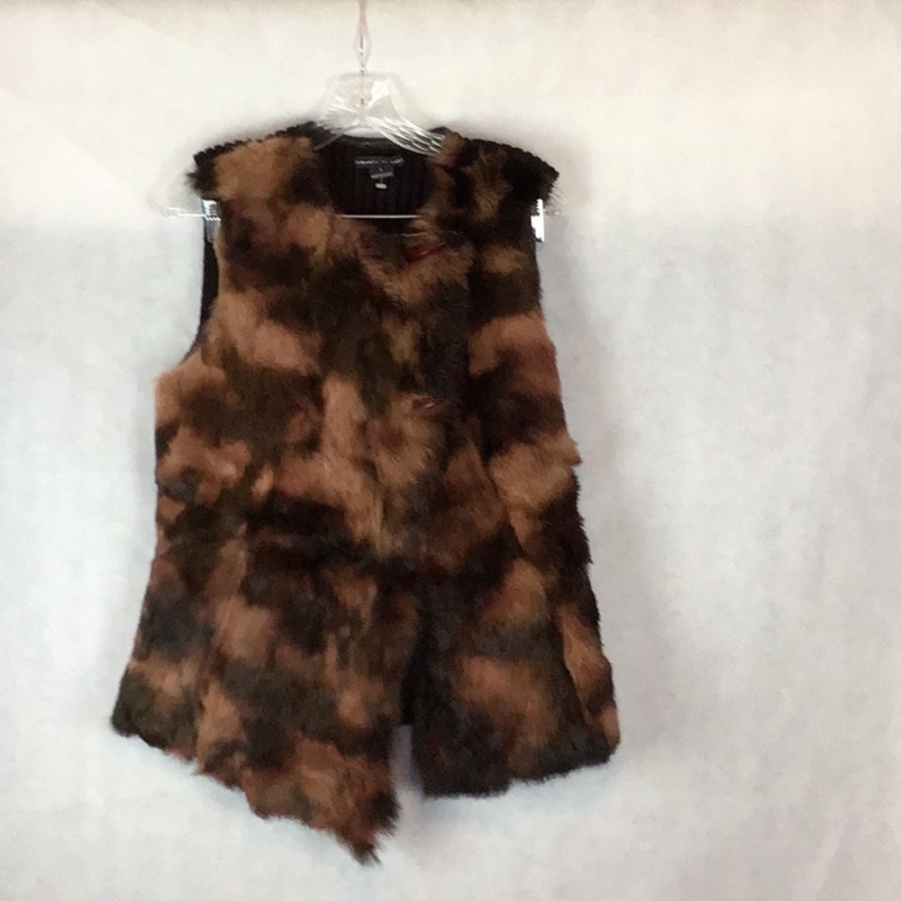 Elements By Vakko Rabbit Fur And Wool Vest 🛍